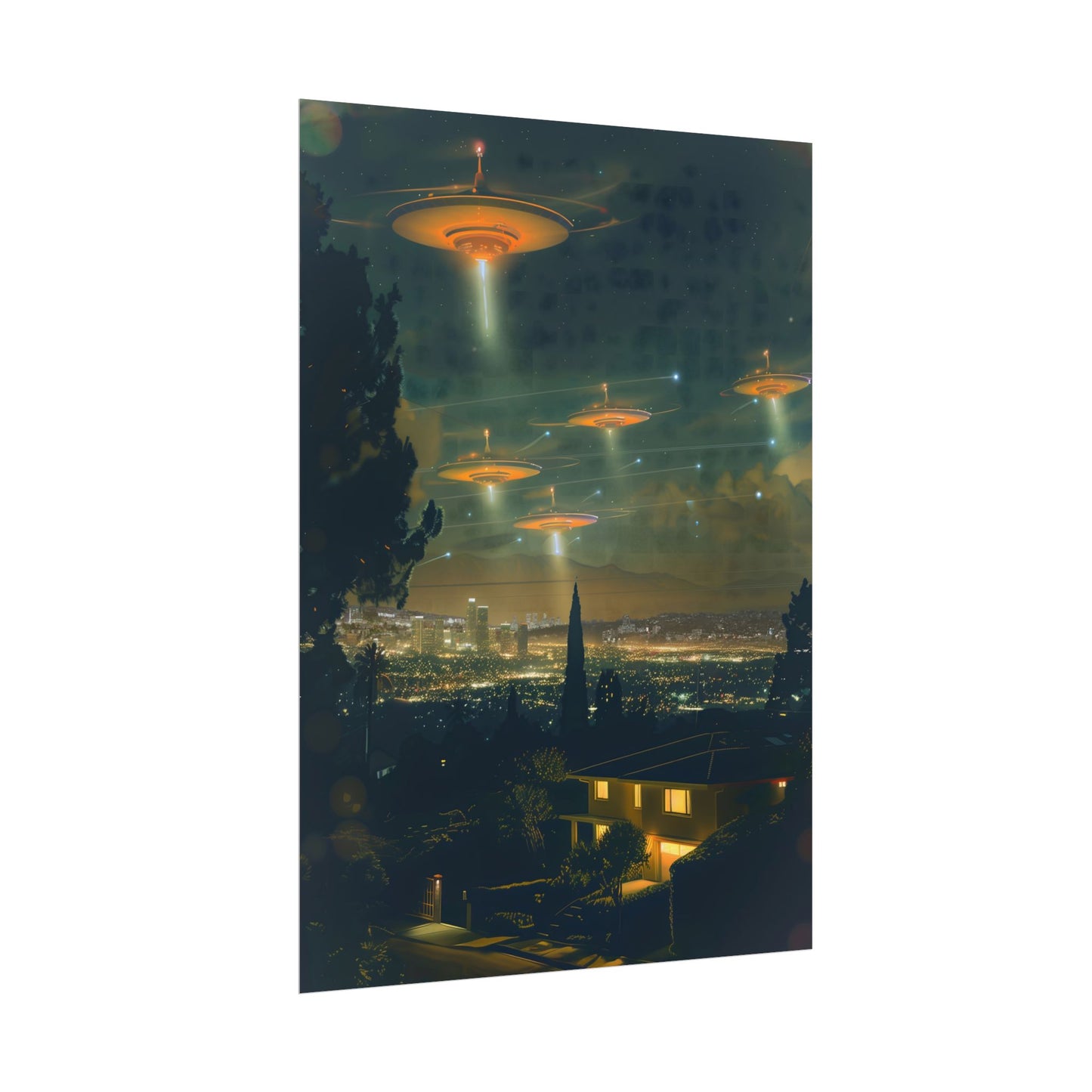 Hollywood UFO Rolled Poster