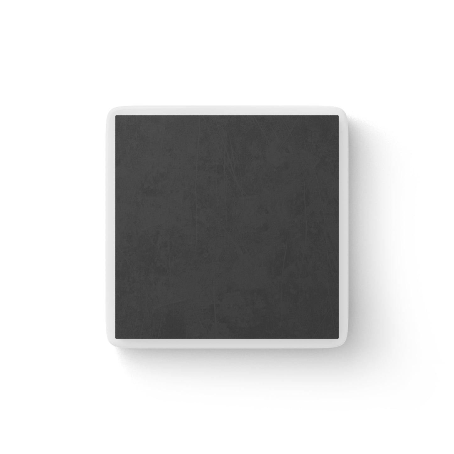 Black and White UFO Porcelain Magnet, Square