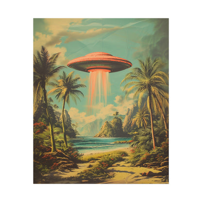 Tropical UFO sighting Hawaii Rolled Print