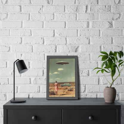 Pink Lady UFO sighting Roswell Wall Print.