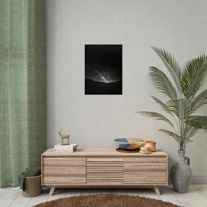 Black and White UFO Galaxy Rolled Print