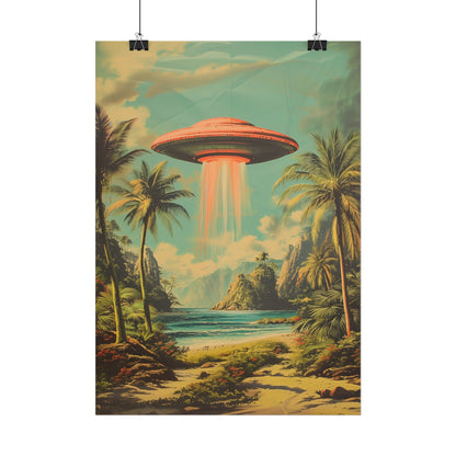 Tropical UFO sighting Hawaii Rolled Print