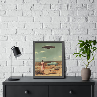 Pink Lady UFO sighting Roswell Wall Print.