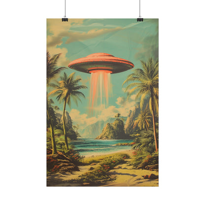 Tropical UFO sighting Hawaii Rolled Print