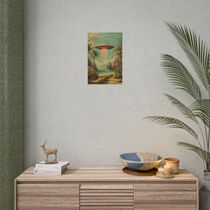Tropical UFO sighting Hawaii Rolled Print