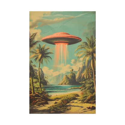 Tropical UFO sighting Hawaii Rolled Print
