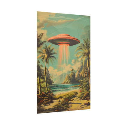 Tropical UFO sighting Hawaii Rolled Print