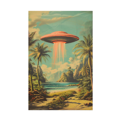 Tropical UFO sighting Hawaii Rolled Print