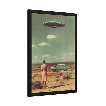 Pink Lady UFO sighting Roswell Wall Print.