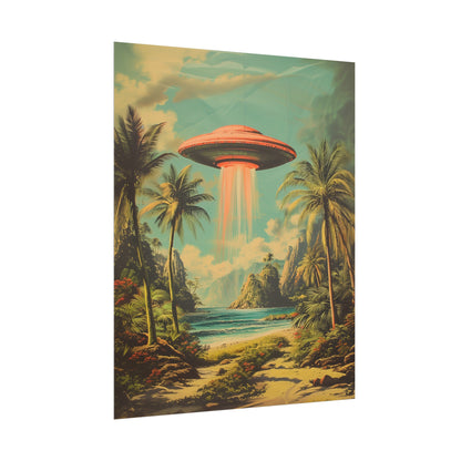 Tropical UFO sighting Hawaii Rolled Print