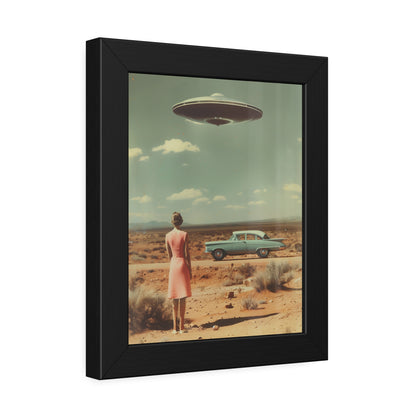 Pink Lady UFO sighting Roswell Wall Print.