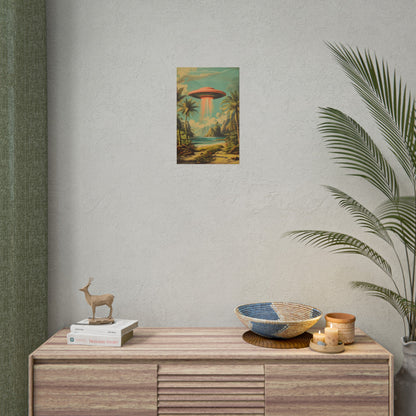 Tropical UFO sighting Hawaii Rolled Print