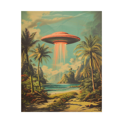 Tropical UFO sighting Hawaii Rolled Print