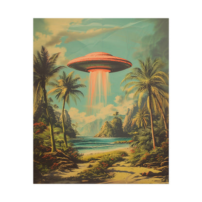 Tropical UFO sighting Hawaii Rolled Print