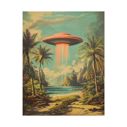 Tropical UFO sighting Hawaii Rolled Print