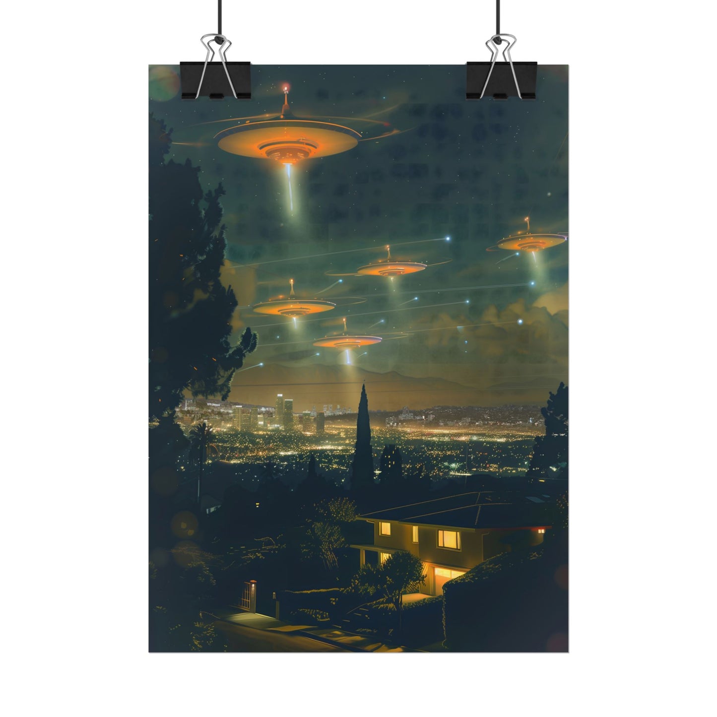 Hollywood UFO Rolled Poster