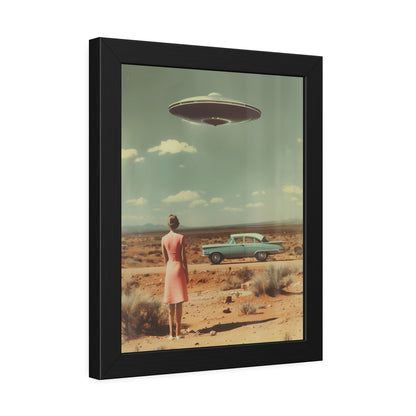Pink Lady UFO sighting Roswell Wall Print.