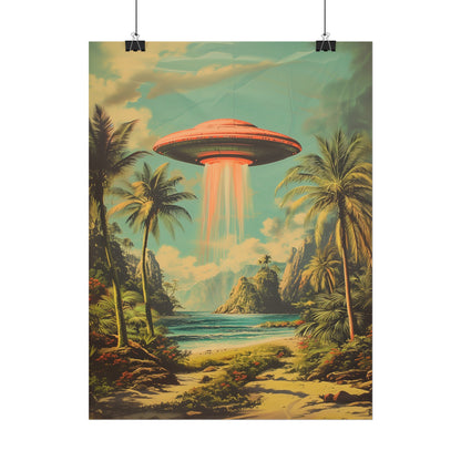 Tropical UFO sighting Hawaii Rolled Print