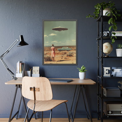 Pink Lady UFO sighting Roswell Wall Print.
