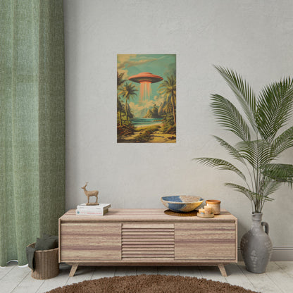 Tropical UFO sighting Hawaii Rolled Print