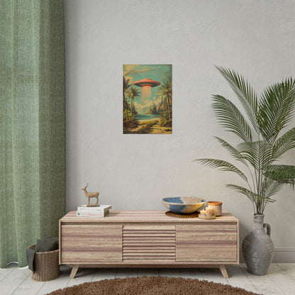 Tropical UFO sighting Hawaii Rolled Print
