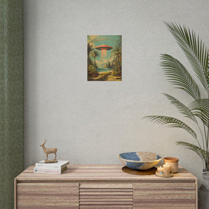 Tropical UFO sighting Hawaii Rolled Print