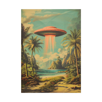 Tropical UFO sighting Hawaii Rolled Print