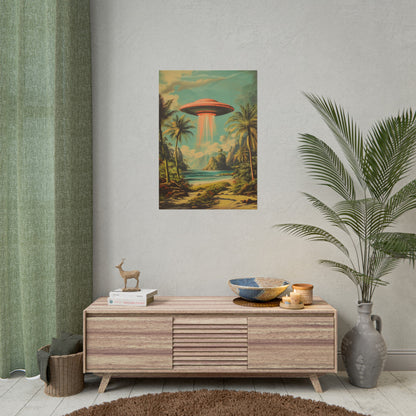 Tropical UFO sighting Hawaii Rolled Print