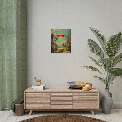 Tropical UFO sighting Hawaii Rolled Print