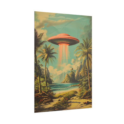 Tropical UFO sighting Hawaii Rolled Print