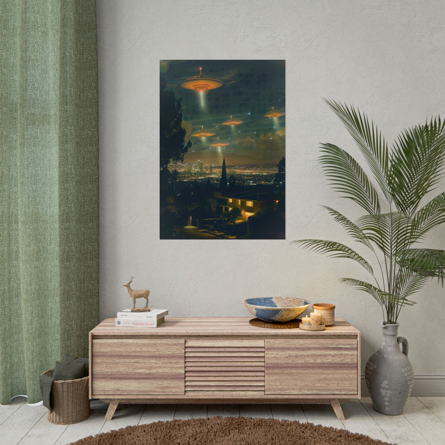 Hollywood UFO Rolled Poster