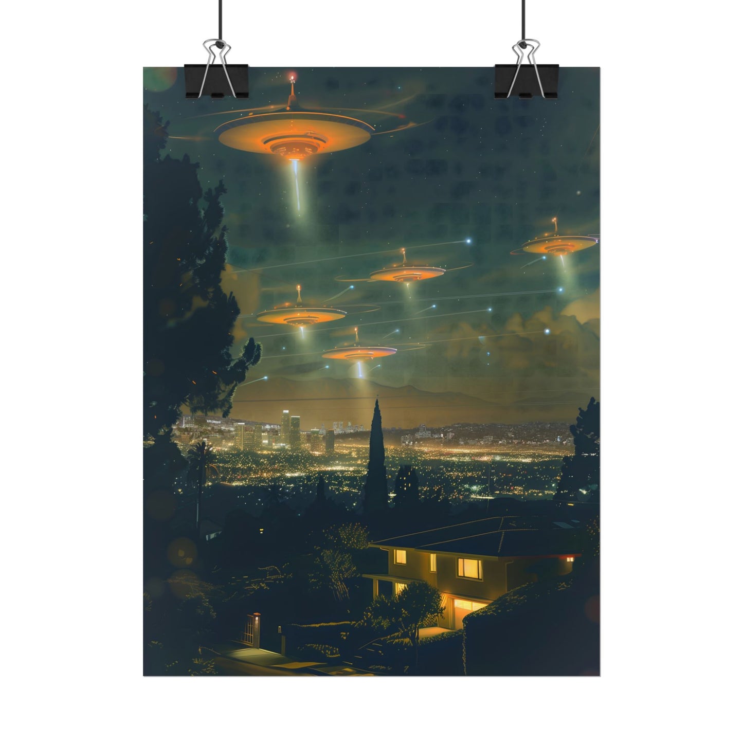 Hollywood UFO Rolled Poster