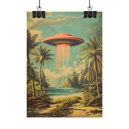 Tropical UFO sighting Hawaii Rolled Print