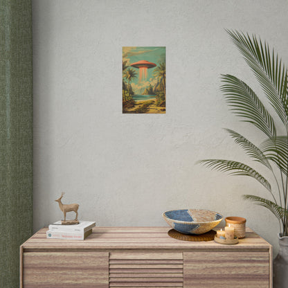 Tropical UFO sighting Hawaii Rolled Print