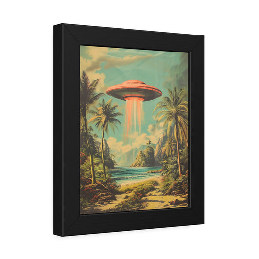 Tropical UFO sighting Wall Print.