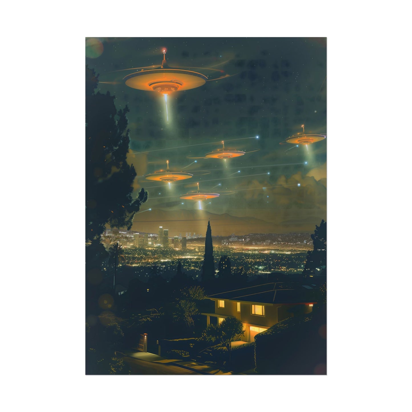 Hollywood UFO Rolled Poster