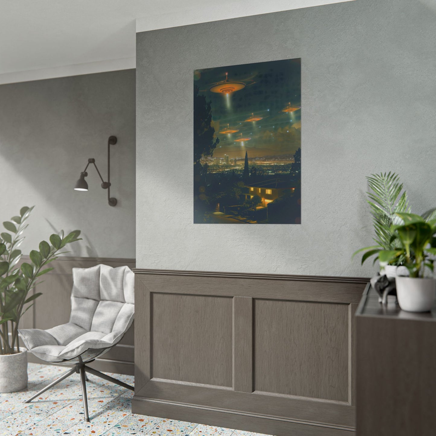 Hollywood UFO Rolled Poster