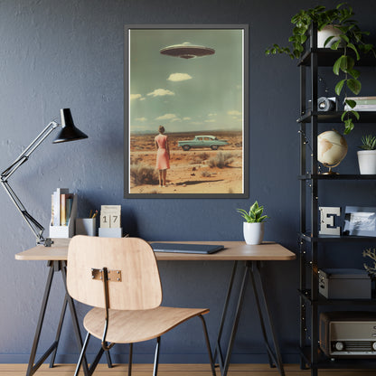 Pink Lady UFO sighting Roswell Wall Print.