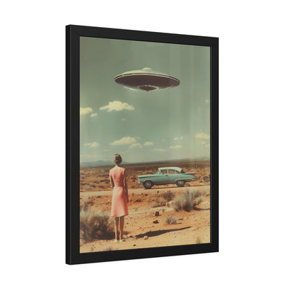 Pink Lady UFO sighting Roswell Wall Print.