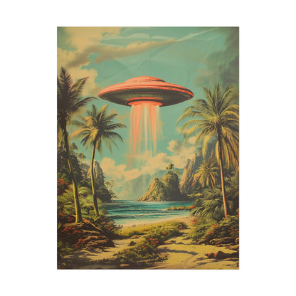 Tropical UFO sighting Hawaii Rolled Print