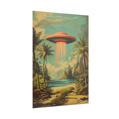 Tropical UFO sighting Hawaii Rolled Print