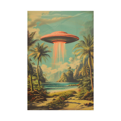 Tropical UFO sighting Hawaii Rolled Print