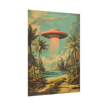 Tropical UFO sighting Hawaii Rolled Print