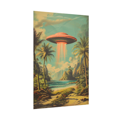 Tropical UFO sighting Hawaii Rolled Print