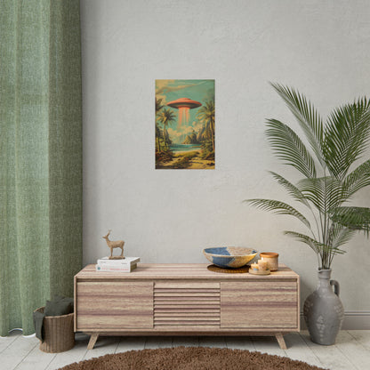 Tropical UFO sighting Hawaii Rolled Print