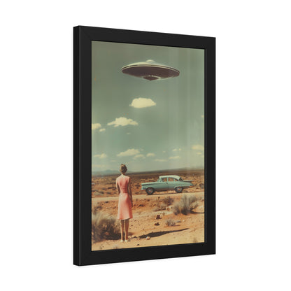 Pink Lady UFO sighting Roswell Wall Print.